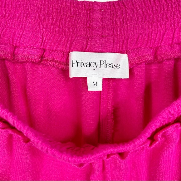 Privacy Please NWT Pant Rosa Wide-Leg Cropped Bright Pink Medium - Picture 8 of 13